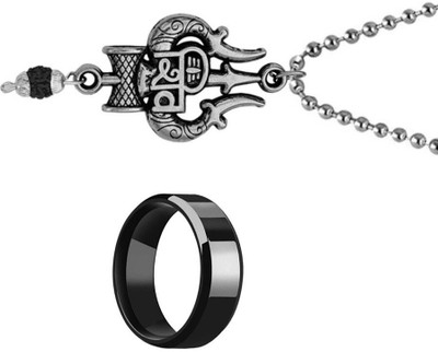 KINGSTYLEIMPEX Stainless Steel Sterling Silver Silver Jewellery Set(Pack of 3)