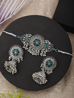 Shree Shyam Alloy Silver, Green Jewellery Set(Pack of 3)