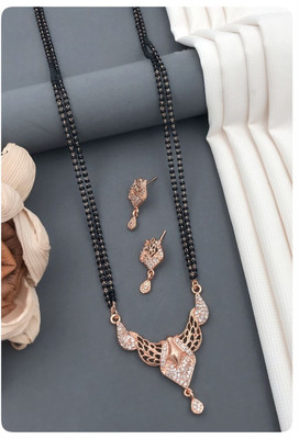 Radheshyam Creation Alloy Gold-plated Rose Gold Jewellery Set(Pack of 3)