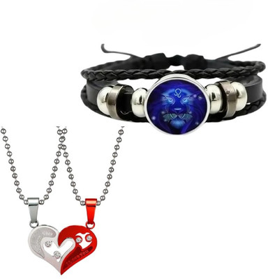 Elanora Jewels Alloy Sterling Silver Red Jewellery Set(Pack of 2)