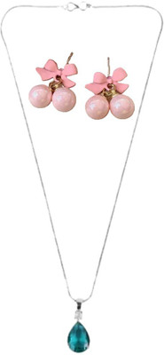 SKG Fashions Stone Green, Pink Jewellery Set(Pack of 1)