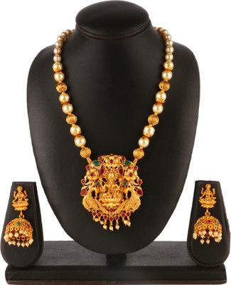 Purple stone Alloy Gold-plated Gold Jewellery Set(Pack of 1)