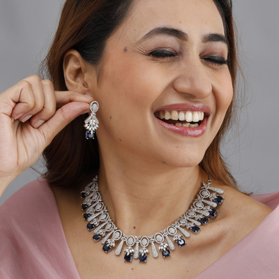 the zoki Brass Silver Silver Jewellery Set(Pack of 1)