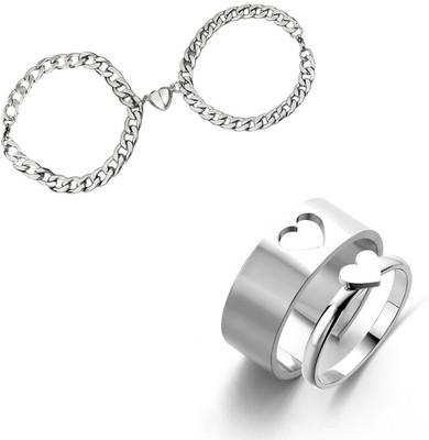 AVR JEWELS Alloy Silver Silver Jewellery Set(Pack of 2)