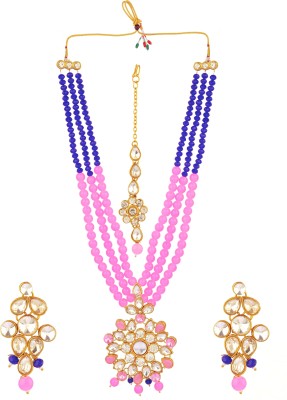 CATALYST Alloy Gold-plated Pink, Blue Jewellery Set(Pack of 1)