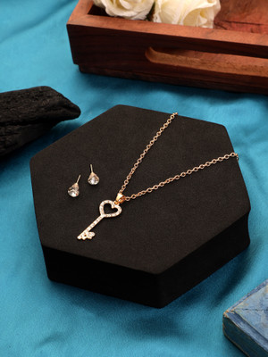 DESTINY JEWEL'S Alloy Gold-plated Gold Jewellery Set(Pack of 2)