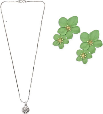 asthacollection Stone Silver, Green Jewellery Set(Pack of 1)