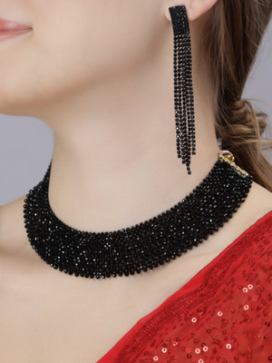 Townhouse Brass Gold-plated Black Jewellery Set(Pack of 1)