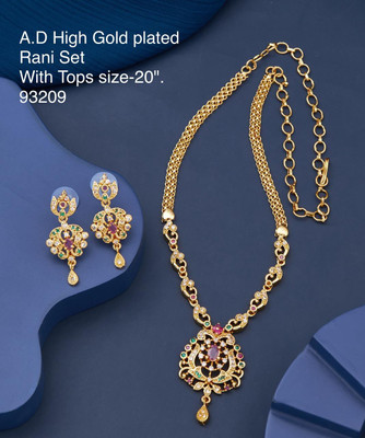 RV Fashion Hub Copper Gold-plated Multicolor Jewellery Set(Pack of 1)