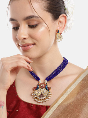 ANOUK Brass Gold-plated Blue Jewellery Set(Pack of 1)