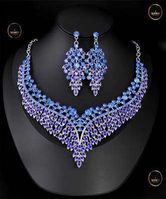 Gehney joy of jewels Stainless Steel Gold-plated Blue, White Jewellery Set(Pack of 3)