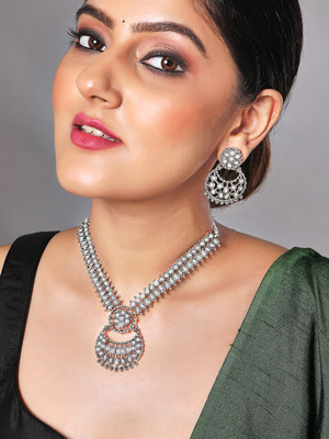 Rubans Elements Alloy Silver Silver Jewellery Set(Pack of 1)