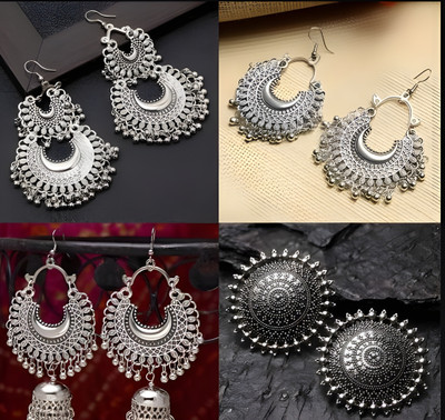 Ruhi Alloy Sterling Silver Silver Jewellery Set(Pack of 1)