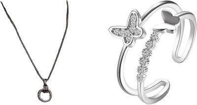 ruby collection Alloy Silver, Silver Jewellery Set(Pack of 2)