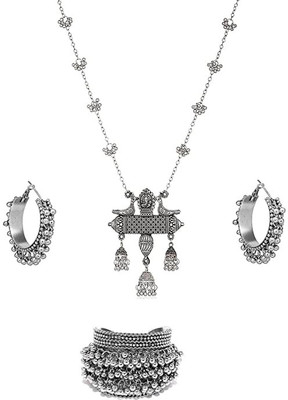 Ruhi Alloy Silver Jewellery Set(Pack of 1)
