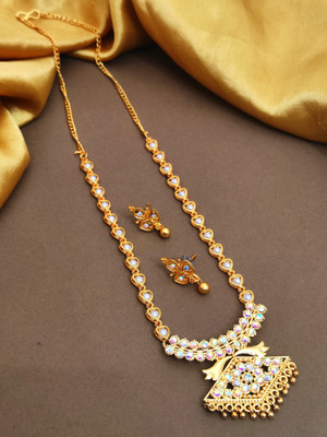 KRIVA Alloy Gold Jewellery Set(Pack of 1)