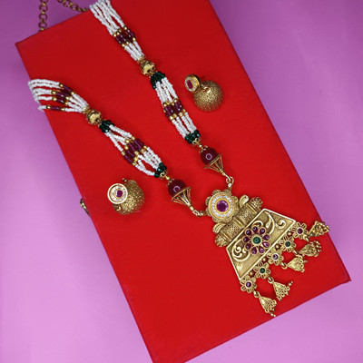 Siraaka Fashion Jewels Copper Gold-plated Gold Jewellery Set(Pack of 3)