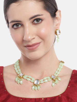 ANOUK Brass Green Jewellery Set(Pack of 1)