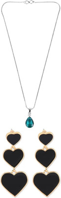 Gauri Fashions Stone Blue, Black Jewellery Set(Pack of 1)