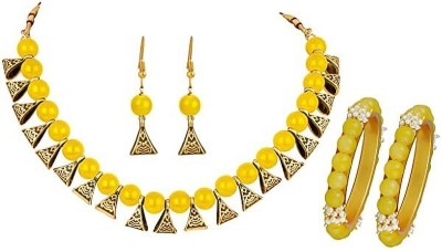 JFL - Jewellery for Less Copper Gold-plated Yellow, Gold Jewellery Set(Pack of 1)
