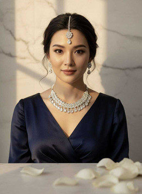 RKFashion Stone Silver Jewellery Set(Pack of 1)