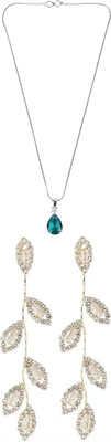 Gauri Fashions Stone Blue, Gold Jewellery Set(Pack of 1)