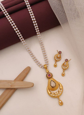 Shreeji imitation Brass Gold-plated Gold Jewellery Set(Pack of 1)