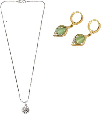 asthacollection Stone Silver, Green Jewellery Set(Pack of 1)