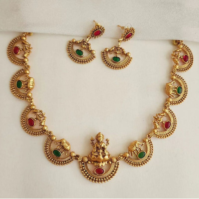 RIENTA JWL Alloy Gold-plated Multicolor Jewellery Set(Pack of 1)