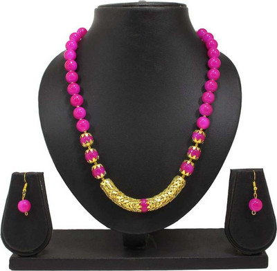 BJ JEWEL Alloy Pink Jewellery Set(Pack of 1)