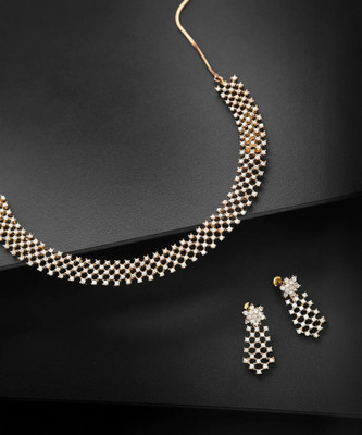 Priyaasi Brass Gold-plated Gold Jewellery Set(Pack of 1)