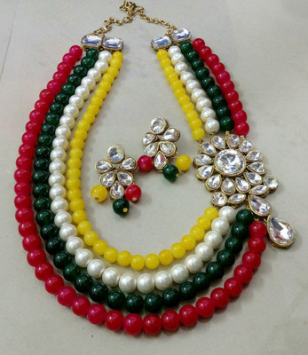 JN Handicraft Alloy Copper Multicolor Jewellery Set(Pack of 1)