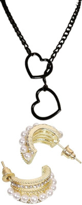 Gauri Fashions Stone Black, Gold Jewellery Set(Pack of 1)