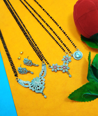 Divyanshi Collection Brass Silver Silver Jewellery Set(Pack of 3)