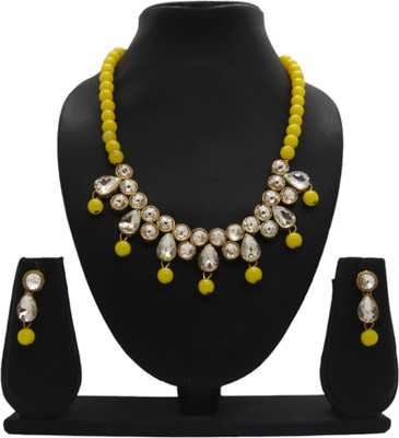 JN Handicraft Alloy Copper Yellow Jewellery Set(Pack of 1)