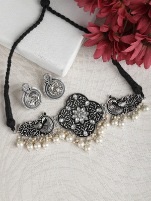 Bhagya Lakshmi Alloy Silver Silver Jewellery Set(Pack of 1)