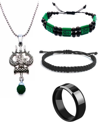KINGSTYLEIMPEX Stainless Steel Silver Multicolor Jewellery Set(Pack of 4)