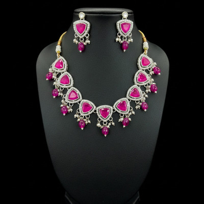 Rajasthankundan Alloy Gold-plated Multicolor Jewellery Set(Pack of 1)
