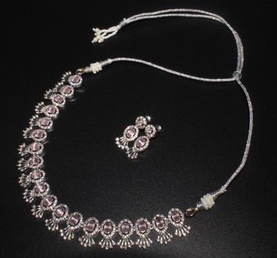 Gleamora Copper Silver Pink Jewellery Set(Pack of 3)