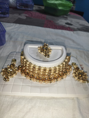 SKTraders Plastic Gold-plated Green Jewellery Set(Pack of 1)