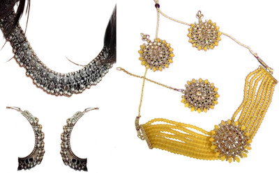 JMBW INTERNATIONAL Alloy White, Yellow Jewellery Set(Pack of 2)