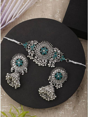 Shri Radhe Fashion House Alloy Green Jewellery Set(Pack of 1)