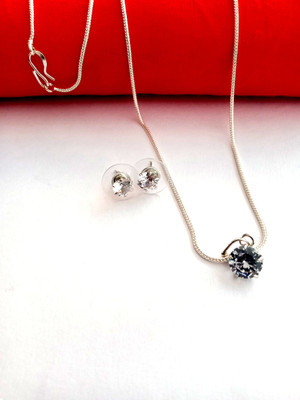 Nawab Collection Alloy Sterling Silver Silver Jewellery Set(Pack of 2)