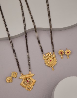 Seora Alloy Gold-plated Gold Jewellery Set(Pack of 6)