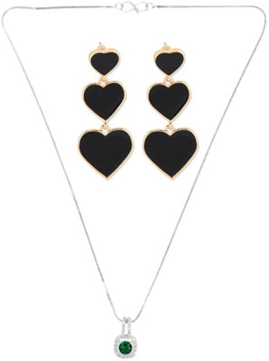 SRK Fashions Alloy Green, Black Jewellery Set(Pack of 1)
