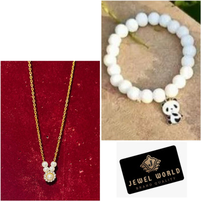 Jewel WORLD Brass, Crystal, Alloy Gold-plated Multicolor Jewellery Set(Pack of 3)