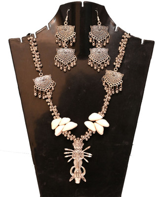 A S enterprize Oxidised Silver Multicolor Jewellery Set(Pack of 1)