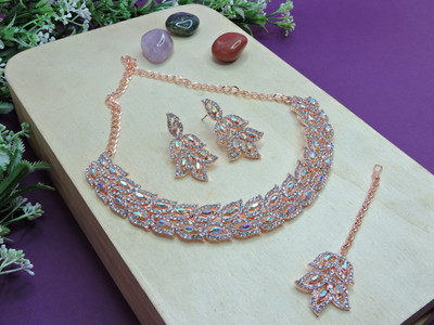 VATSALYA creation Alloy Gold-plated Multicolor Jewellery Set(Pack of 1)