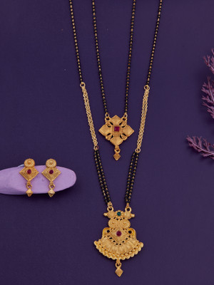 shringar sales Brass Gold Jewellery Set(Pack of 3)
