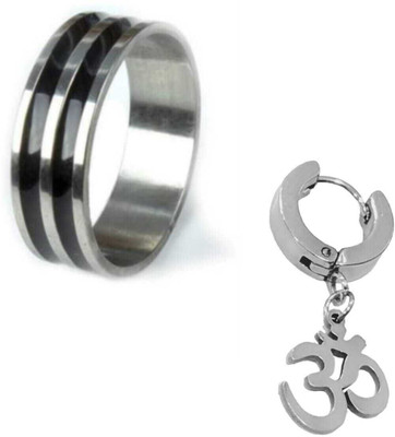 Vipunj Stainless Steel Sterling Silver Silver Jewellery Set(Pack of 2)